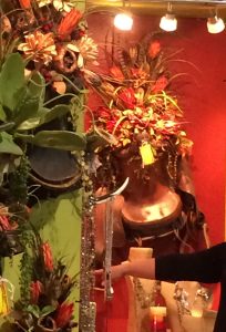 At first glance, this looked like a booth full of fall arrangements. And then I saw the saddle! 